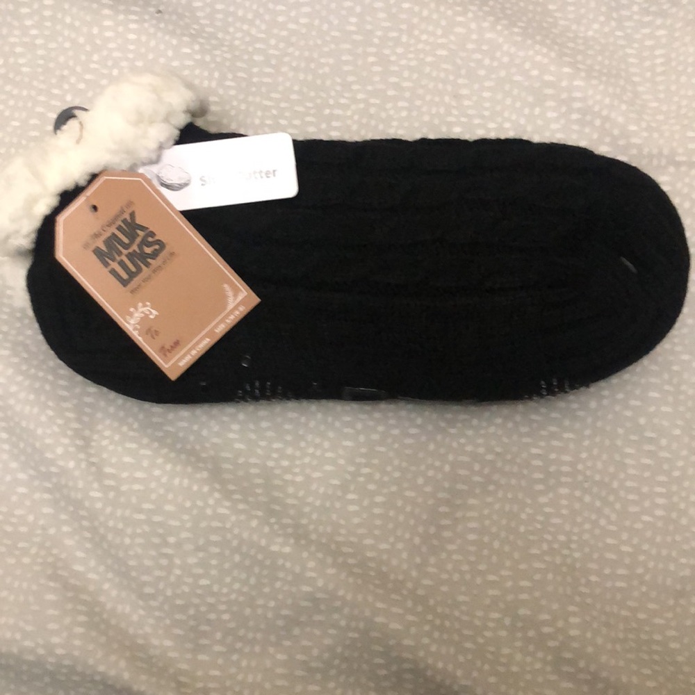 NEW MUK LUKS WOMENS SLIPPER SIZE S/M (6–8) colors black-- navy blue - Picture 7 of 10